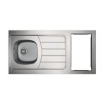 Evier kitchenette iseo 1 cuve inox l1200mm - moderna - cpbd120a30