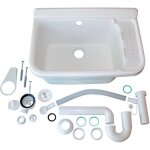 Evier en polypropyl�ne blanc poste deau complet