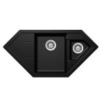 vier dangle granit noir lokti 1 bac et demi - 1 gouttoir