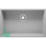 Evier sous plan gris 76 x 47 cm evier en granit 1 bac + kit de vidage �vier au meuble 80cm - london 80 ...