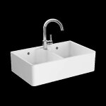 vier timbre doffice cramique blanc belfast 2 bacs