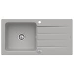 Evier c�ramique gris fossil villeroy & boch architectura 1 grand bac 1 �gouttoir