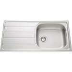 Ewi evier cuisine à encastrer 1 grand bac + 1 égouttoir quartz - inox - 100 x 51 cm Ewi evier cuisine à encastrer 1 grand bac + 1 égouttoir quartz - inox - 100 x 51 cm