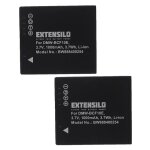 Extensilo 2x batterie compatible avec panasonic lumix dmc - fx40p dmc - fx40r dmc - fx40s dmc - fx40w ...