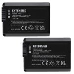 Extensilo 2x batterie compatible avec sony alpha 6000, 6300, 5000, 3000, 5100, 6400, 6100 appareil photo, ...