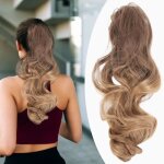 Extensions de cheveux - mxzzand - queue de cheval - 55 cm - fibres synthtiques - look naturel