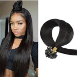 Extension kratine extension a chaud cheveux naturel noir naturel 100 mches [0. 5g - mche] 18 pouces ...