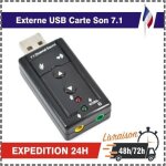 Externe usb carte son 7. 1 canaux 3d audio adaptateur 3. 5mm casque mic pc bureau