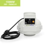 Extracteur dair - prima klima - 2 vitesses 380 / 760m3 / h - 150mm