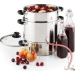 Extracteur de jus �lectrique � vapeur sur 3 niveaux - klarstein - puissance 1500w - capacit� 8 litres ...