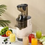 Extracteur de jus - joulli - 300w - sans bpa - goulotte 315 pouces - double filtration