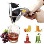 Extracteur jus manual en acier inox pour le jus de citron orange et dautres fruits sans coque argent Extracteur jus manual en acier inox pour le jus de citron orange et dautres fruits sans coque argent