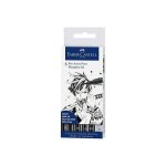 Faber - castell 167124 - feutre pitt artist pen bote de 6 mangaka noir