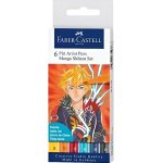 Faber - castell 167157 - feutre pitt artist pen bote de 6 manga shnen