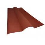 Faîtière bitumée pour toiture ondulée - l: 1 m - l: 44 cm - e: 0. 1 cm - rouge Faîtière bitumée pour toiture ondulée - l: 1 m - l: 44 cm - e: 0. 1 cm - rouge