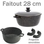 Faitout 28 cm revêtement façon pierre Faitout 28 cm revêtement façon pierre