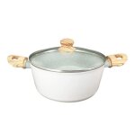 Faitout en aluminium forg avec couvercle kitchencook 24cm stone ft24tfi