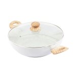 Faitout en aluminium forg avec couvercle kitchencook 28 cm stone ft28tfi