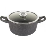 Faitout - effet pierre - 28 cm - aluminium - couvercle en verre - antiadhésif - tous feux dont induction ... Faitout - effet pierre - 28 cm - aluminium - couvercle en verre - antiadhésif - tous feux dont induction ...