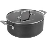 Faitout - lacor - 16 cm - aluminium anodisé - couvercle en verre trempé - poignées inoxydables Faitout - lacor - 16 cm - aluminium anodisé - couvercle en verre trempé - poignées inoxydables