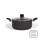 Faitout - livoo - mep150r - 24 cm - antiadhsif sans pfoa ni pfos - poignes silicone - tous feux dont ...
