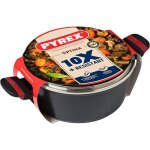 Faitout - pyrex - optima - 24 cm - noir