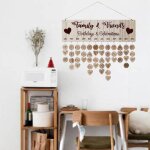 Famille et amis rappel anniversaire calendrier bricolage tenture murale calendrier en bois plaque pour ...