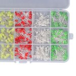 Fangming - diode �lectroluminescente led 3mm 500 pcs led lampe diode 5 couleurs rouge jaune bleu vert ...