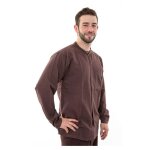 Fantazia - chemise homme - chemise coton leger marron nepal boutons coco gengis