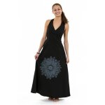 Fantazia - robe grande taille - robe longue dos nu mandala print jeanne