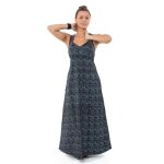 Fantazia - robe ethnique longue - robe longue originale princesse ethnique noir gris alyna