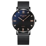 Montre - fashion fresh - quartz - mtal - rose - disque tournant