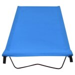 Fashtroom lit de camping 180x60x19 cm tissu oxford et acier bleu 111607