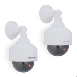 Fausse camra de surveillance en dme lot de 2 lumire led clignotante dissuade intrus intrieur / extrieur ...