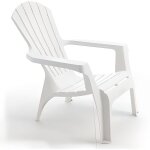 Fauteuil adirondack - blanc - 1 place - plastique - relaxation - extrieur
