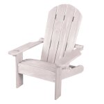 Fauteuil adirondack pour enfants - roba - gris - bois rsistant aux intempries - porte gobelet