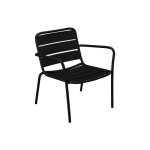 Fauteuil bas de jardin empilable en m�tal - noir - mirmande de mylia