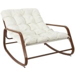Fauteuil a bascule miami imitation bois