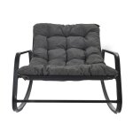 Fauteuil  bascule - design - miami - 130cm - gris - confortable et dperlant