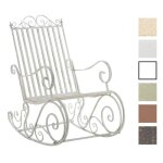 Fauteuil à bascule en fer forgé design antique - clp - smilla - blanc antique - meuble de jardin Fauteuil à bascule en fer forgé design antique - clp - smilla - blanc antique - meuble de jardin