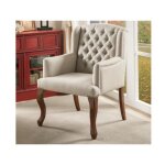 Fauteuil bergre en tissu paruna - beige