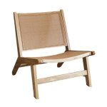 Fauteuil en bois et assise cannage