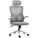 Fauteuil de bureau ergonomique rglable - fonction bascule support lombaires ttire ajustable - blanc ...