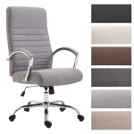 Fauteuil de bureau ergonomique valais xl - clp - gris - tissu - ajustable et assise pivotante Fauteuil de bureau ergonomique valais xl - clp - gris - tissu - ajustable et assise pivotante