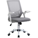 Vinsetto - fauteuil de bureau - maille - 62. 5x55x104cm - gris blanc