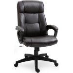 Fauteuil de bureau manager ergonomique grand confort simili cuir chocolat