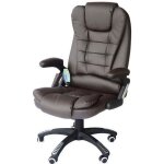 Fauteuil de bureau - homcom - massant et chauffant �lectrique ergonomique pivotant confort - synth�tique ...