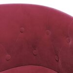 Fauteuil cabriolet - mothinessto - yy2215 - velours rouge bordeaux - repose - pied inclus - design contemporai ...