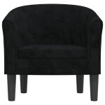 Fauteuil cabriolet - salutuya - bd7017 - velours noir - 1 place - design contemporain
