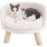 Fauteuil pour chat - blanc - rond - intrieur - 41. 5 cm - 32. 8 cm